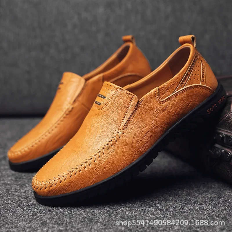 

Business Popular plus Size Men's Handmade British Authentic Leather Loafers Casual Leather Shoes Moccasins