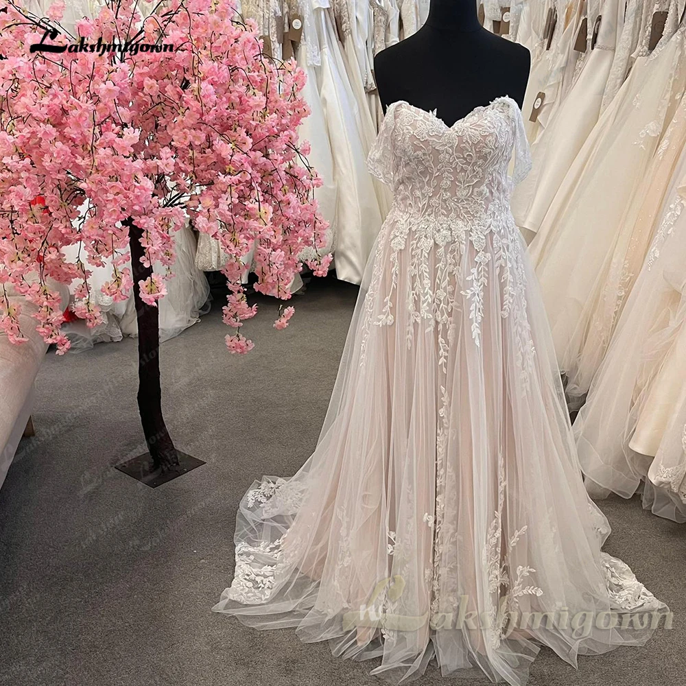 Lakshmigown Blush Pink Lace Wedding Gowns Off the Shoulder 2024 Vestidos Vintage Floral Lace Church Bridal Dresses
Lakshmigown Blush Pink Lace Wedding Gowns Off the Shoulder 2024 Vestidos Vintage Floral Lace Church Bridal Dresses