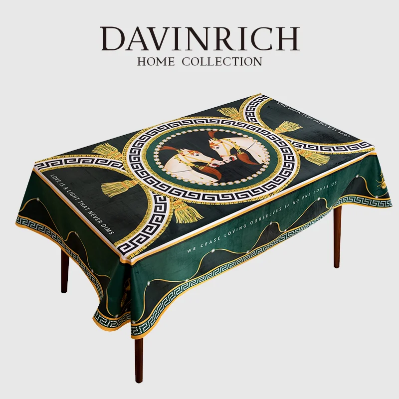 DAVINRICH Luxury Table Cloth Modern Geometric Greek Pattern Decorative Horses Print Tablecloth Velvet Table Covers Free Shipping
DAVINRICH Luxury Table Cloth Modern Geometric Greek Pattern Decorative Horses Print Tablecloth Velvet Table Covers Free Shipping