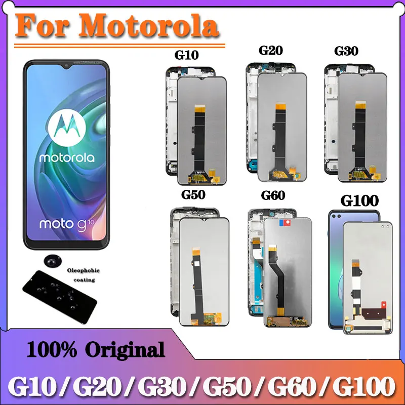 

AAA + для Motorola Moto G10 G20 G30 G50 G50 5G G60 G60S G100 LCD XT2127 XT2128 XT2129 XT2137, замена сенсорного экрана дисплея