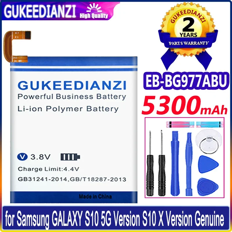 Bateria 5300mAh Batterie EB-BG977ABU Battery For Samsung GALAXY S10 5G Version S10 X Version SM-G977 SM-G977V/U/T New Battery
Bateria 5300mAh Batterie EB-BG977ABU Battery For Samsung GALAXY S10 5G Version S10 X Version SM-G977 SM-G977V/U/T New Battery