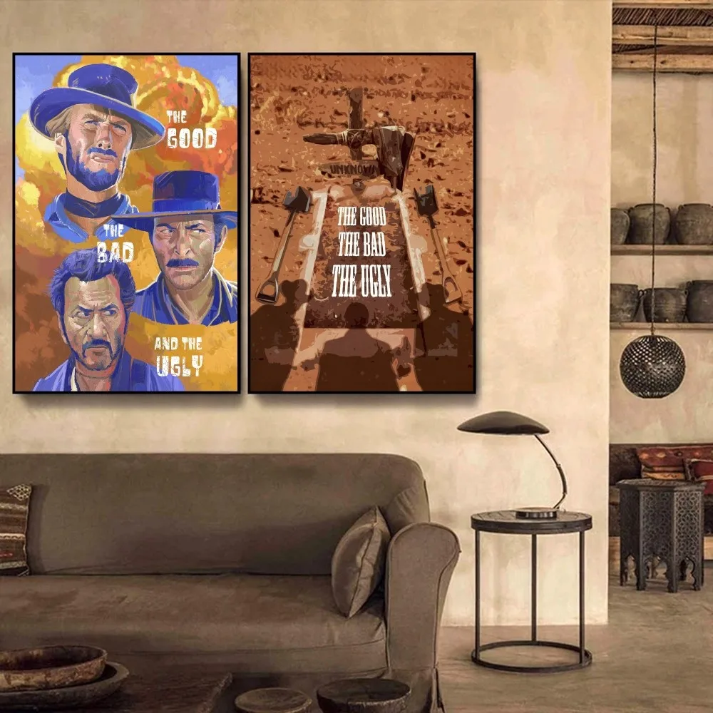 Vintage The Good The Bad And The Ugly Movie Poster Self-adhesive Art Retro Kraft Paper Sticker DIY Vintage Decorative Painting
Vintage The Good The Bad And The Ugly Movie Poster Self-adhesive Art Retro Kraft Paper Sticker DIY Vintage Decorative Painting