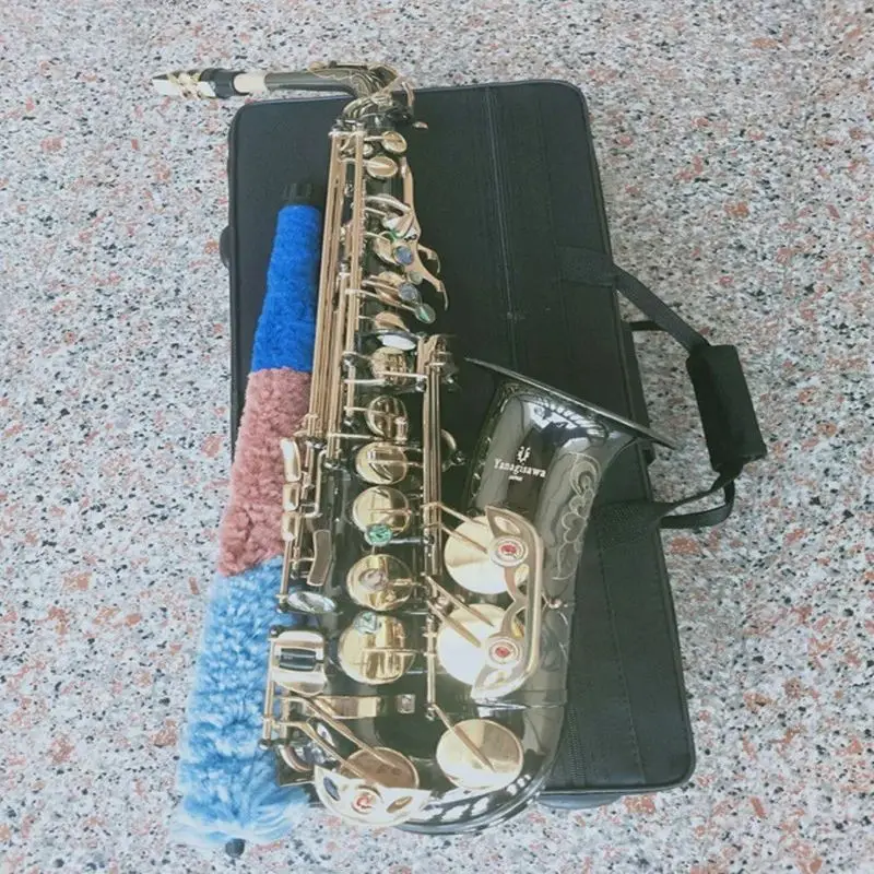 

Профессиональный Саксофон лучшего качества, черный бренд, новинка, искусственный саксофон, золотой ключ с мундштуком