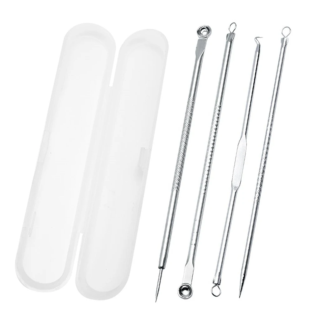 Four in One Blackhead Remover Comedones Extractor Beauty Tools Acne Blemish Zit Removing for Nose Face with Case
Four in One Blackhead Remover Comedones Extractor Beauty Tools Acne Blemish Zit Removing for Nose Face with Case
