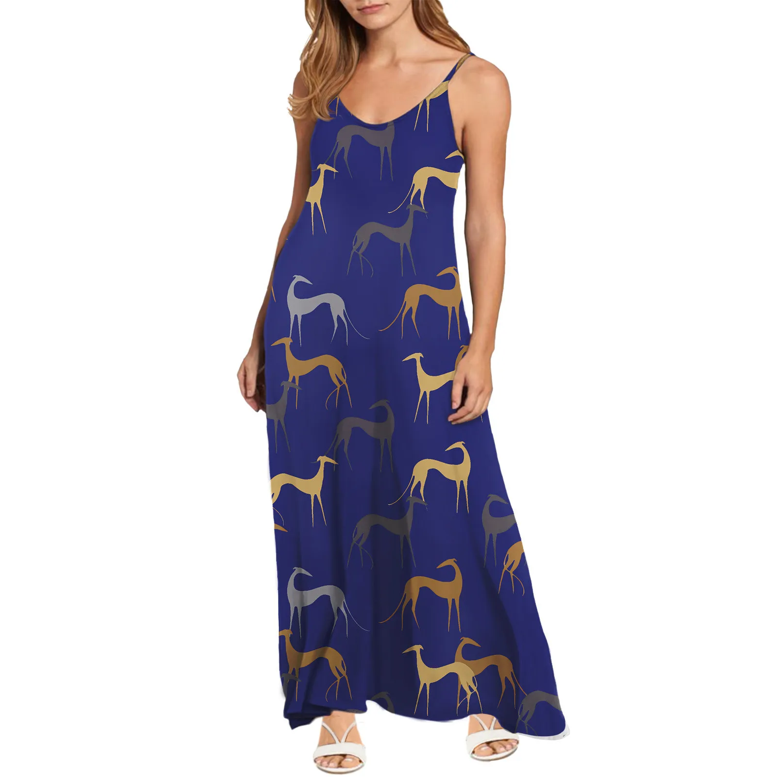 Noisydesigns Women's Summer Dress Greyhound Dog Printing Sundress Beach Holiday Loose Causal Long Maxi Robe Roupas Femininas
Noisydesigns Women's Summer Dress Greyhound Dog Printing Sundress Beach Holiday Loose Causal Long Maxi Robe Roupas Femininas