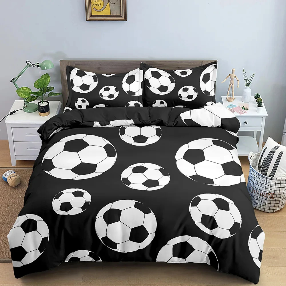 3D Soccer Bedding Duvet Cover Set 3 Piece Comforter Cover for Teen Boys Sports Football Microfiber Queen/King Size Quilt Cover
3D Soccer Bedding Duvet Cover Set 3 Piece Comforter Cover for Teen Boys Sports Football Microfiber Queen/King Size Quilt Cover
