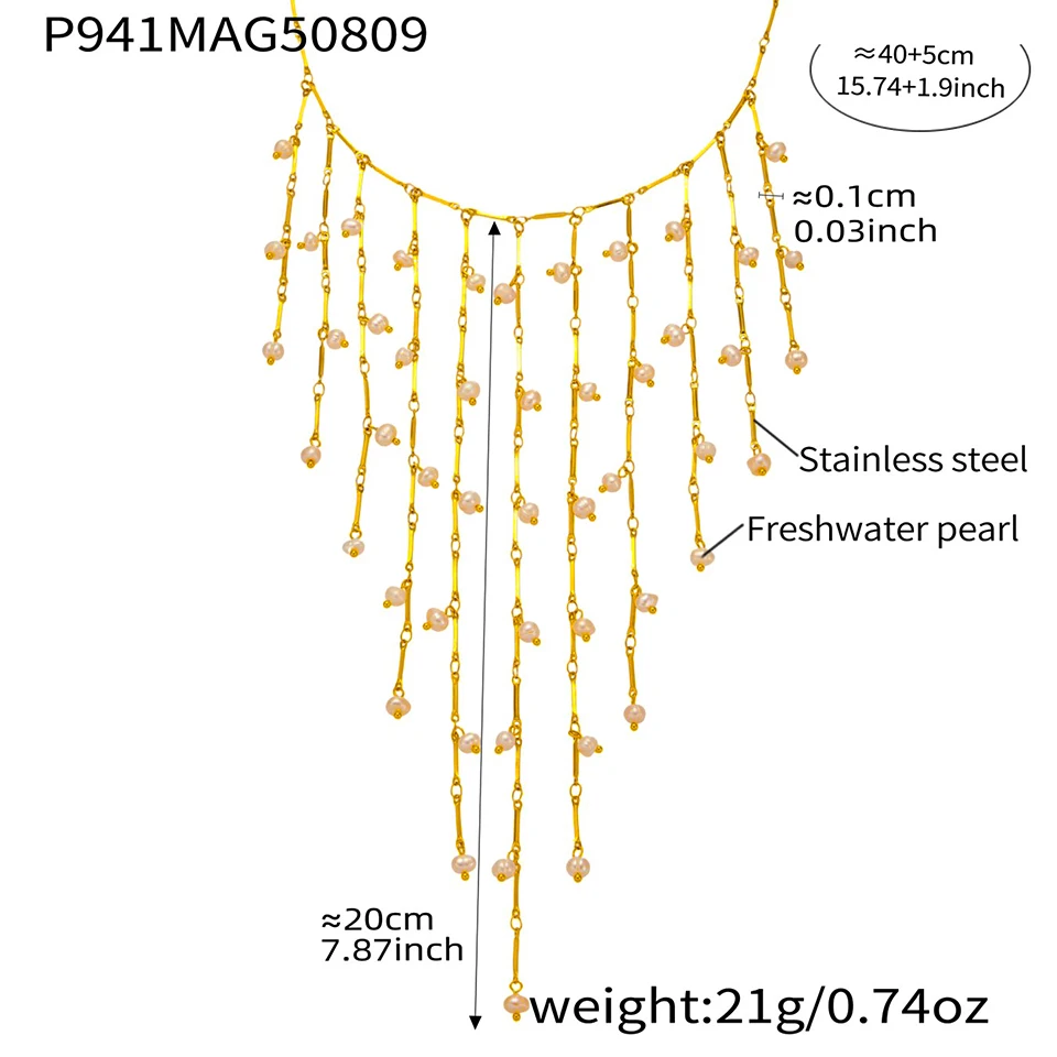 Sweet Fringe Necklace In Stainless Steel 18k Gold Plated Waterproof Non Tarnish Collar Cascade Long Tassels Necklace For Women 1 Mallzona Se409a6d9a1104cb2b6c4a03b75294e2d5 Sweet Fringe Necklace In Stainless Steel 18k Gold Plated Waterproof Non Tarnish Collar Cascade Long Tassels Necklace For Women Mallzona