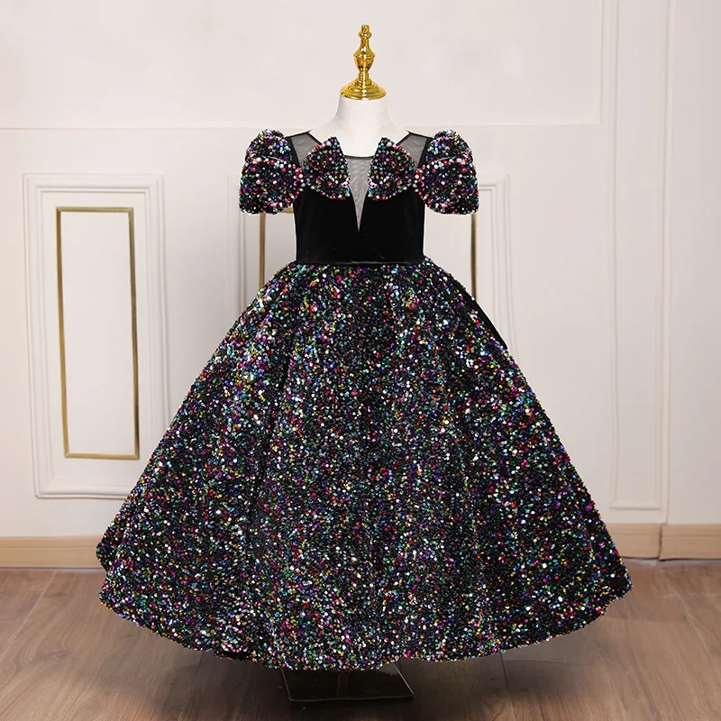 2023 Luxury Evening Dress for Teenage Girls Infant Girls Sequined Black Banquet Maxi Dresses Children Formal Pageant Ball Gowns
2023 Luxury Evening Dress for Teenage Girls Infant Girls Sequined Black Banquet Maxi Dresses Children Formal Pageant Ball Gowns