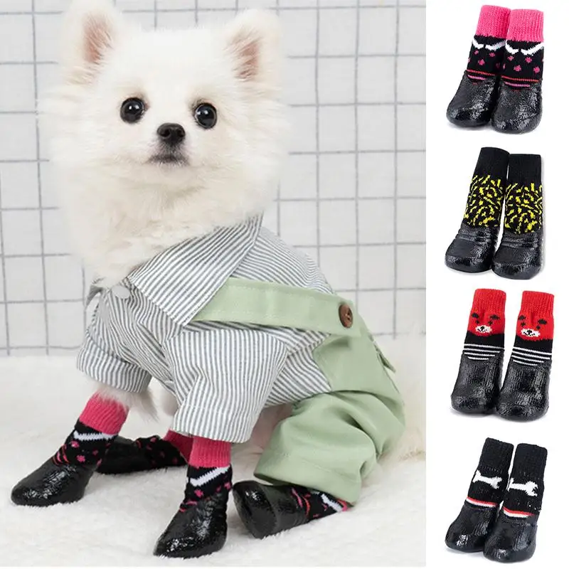 4pcs/set Waterproof Winter Dog Shoes Dog Rubber Cotton Socks Anti-slip Rain Snow Boots Thick Warm For Small Cats Outdoor Boots
4pcs/set Waterproof Winter Dog Shoes Dog Rubber Cotton Socks Anti-slip Rain Snow Boots Thick Warm For Small Cats Outdoor Boots