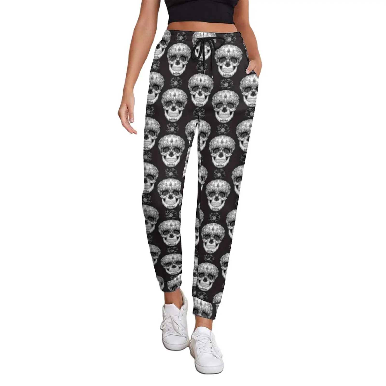 Black White Skull Jogger Pants Woman Sugar Skulls Casual Joggers Autumn Custom Street Style Oversize Trousers Gift Idea
Black White Skull Jogger Pants Woman Sugar Skulls Casual Joggers Autumn Custom Street Style Oversize Trousers Gift Idea