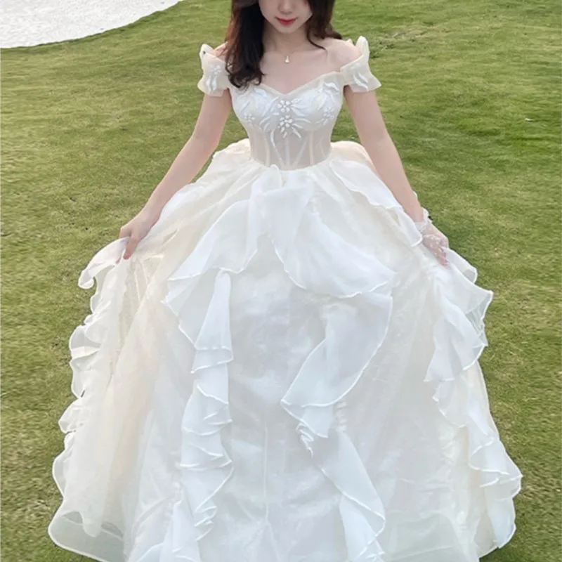 Evening Dress Women's New Style Student Day Adult Ceremony Pettiskirt off-Shoulder
Evening Dress Women's New Style Student Day Adult Ceremony Pettiskirt off-Shoulder
