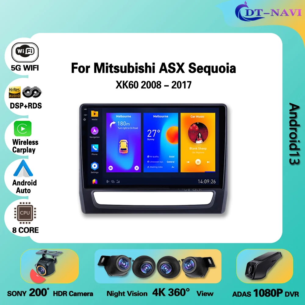Car Radio Wireless carplay Android For Mitsubishi ASX Sequoia XK60 2008-2017 Car Multimedia player Auto radio stereo Dvd
Car Radio Wireless carplay Android For Mitsubishi ASX Sequoia XK60 2008-2017 Car Multimedia player Auto radio stereo Dvd