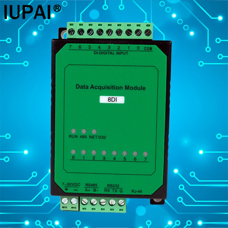 8DI 8-way DI Ethernet модуль контроля сбора промышленного оборудования ModbusRTU порты TCP, UDP протокол IO блок промышленного контроля
8DI 8-way DI Ethernet модуль контроля сбора промышленного оборудования ModbusRTU порты TCP, UDP протокол IO блок промышленного контроля