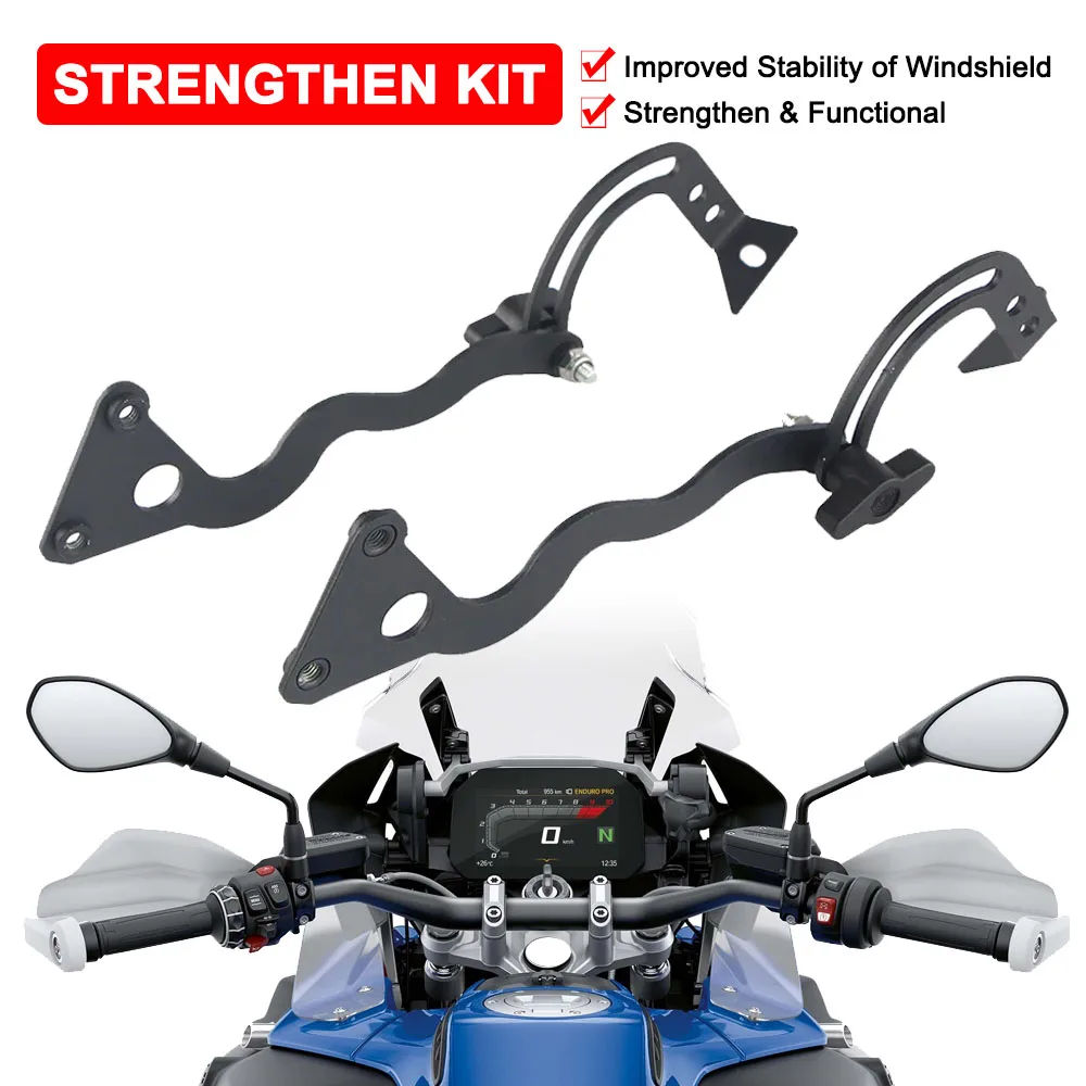 

Windshield Strengthen Bracket For BMW R1250GS R1200GS Adventure Windscreen Support Holder Kits GS R1250 R1200 ADV 2013-2022 2023