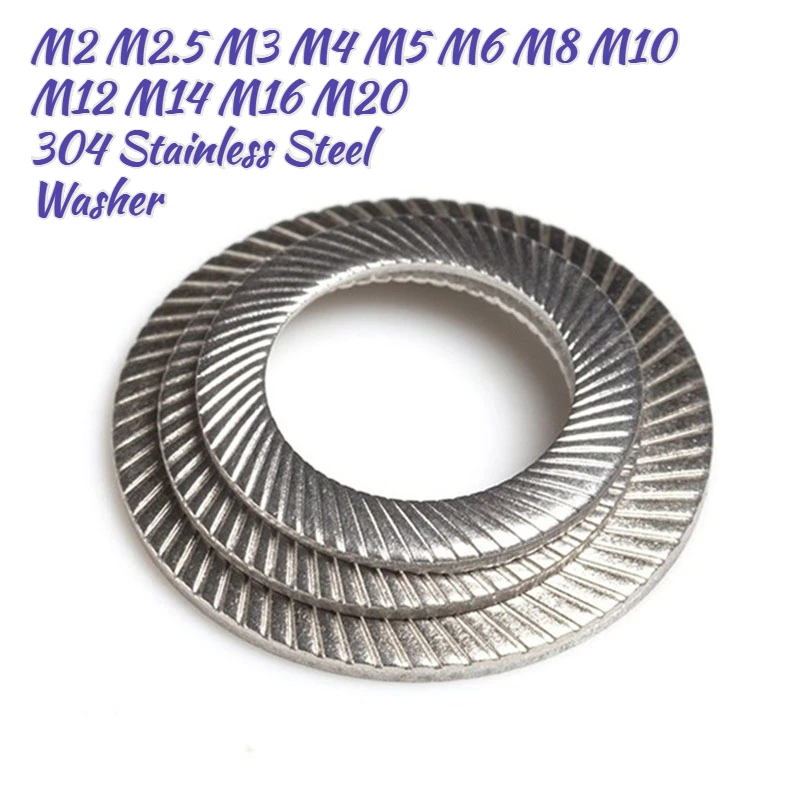 2/5/10/20/50pcs High Quality Precision 304 Stainless Steel Double - Sided Diagonal Gasket Tooth Anti-loosening Washers GB M3-M20
2/5/10/20/50pcs High Quality Precision 304 Stainless Steel Double - Sided Diagonal Gasket Tooth Anti-loosening Washers GB M3-M20