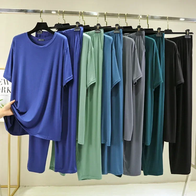 And Summer Sleeve Pants Set Pyjamas Plus for Spring Modal for Long Short Cotton Men's Men Size Sleepwear Set Loose Pyjama
And Summer Sleeve Pants Set Pyjamas Plus for Spring Modal for Long Short Cotton Men's Men Size Sleepwear Set Loose Pyjama