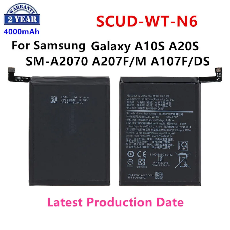 

Brand New SCUD-WT-N6 4000mAh Battery For Samsung Galaxy A10S A20S SM-A2070 A207F/M A107F/DS For Honor Holly 2 Plus