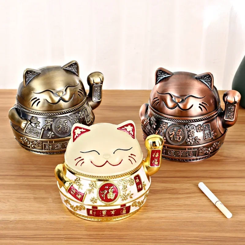 Ashtray Lucky Cat Living Room Bedside Ashtray Creative Home Furnishing Anti-fall with Lid Anti-fly Ash Cigarette Exterminator
Ashtray Lucky Cat Living Room Bedside Ashtray Creative Home Furnishing Anti-fall with Lid Anti-fly Ash Cigarette Exterminator