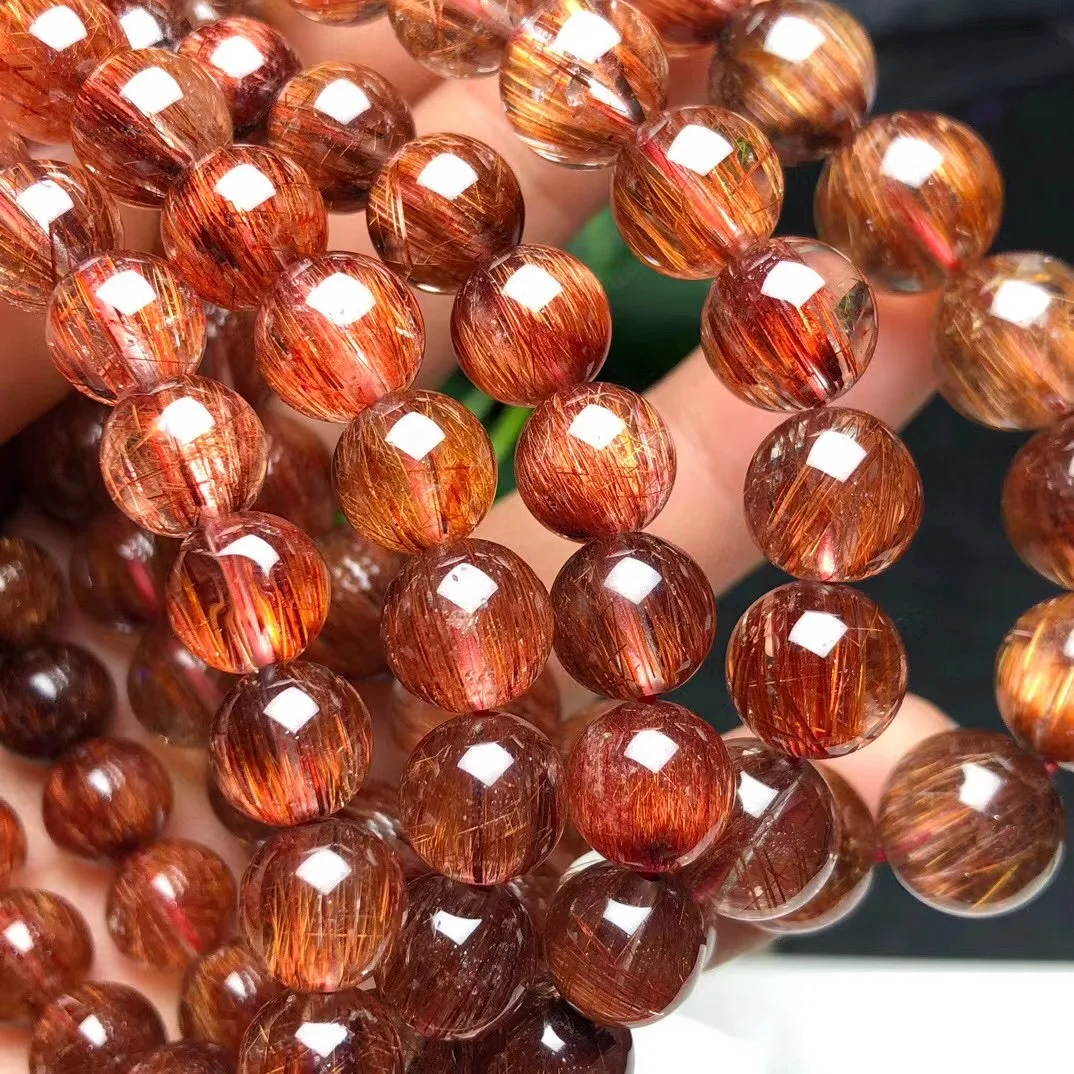 1 Pc Fengbaowu Natural 7A Red Rutilated Quartz Bracelet Round Beads Reiki Healing Stone Crystal Fashion Jewelry Gift Women Men
1 Pc Fengbaowu Natural 7A Red Rutilated Quartz Bracelet Round Beads Reiki Healing Stone Crystal Fashion Jewelry Gift Women Men