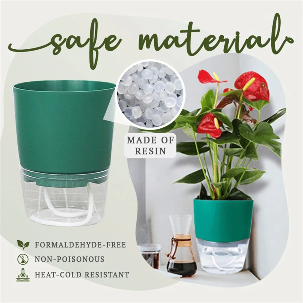 Lazy Hydroponic Flower Pots Automatic Water Absorbing Flowerpot Transparent Double Layer Plastic Resin Self Watering Plant
Lazy Hydroponic Flower Pots Automatic Water Absorbing Flowerpot Transparent Double Layer Plastic Resin Self Watering Plant