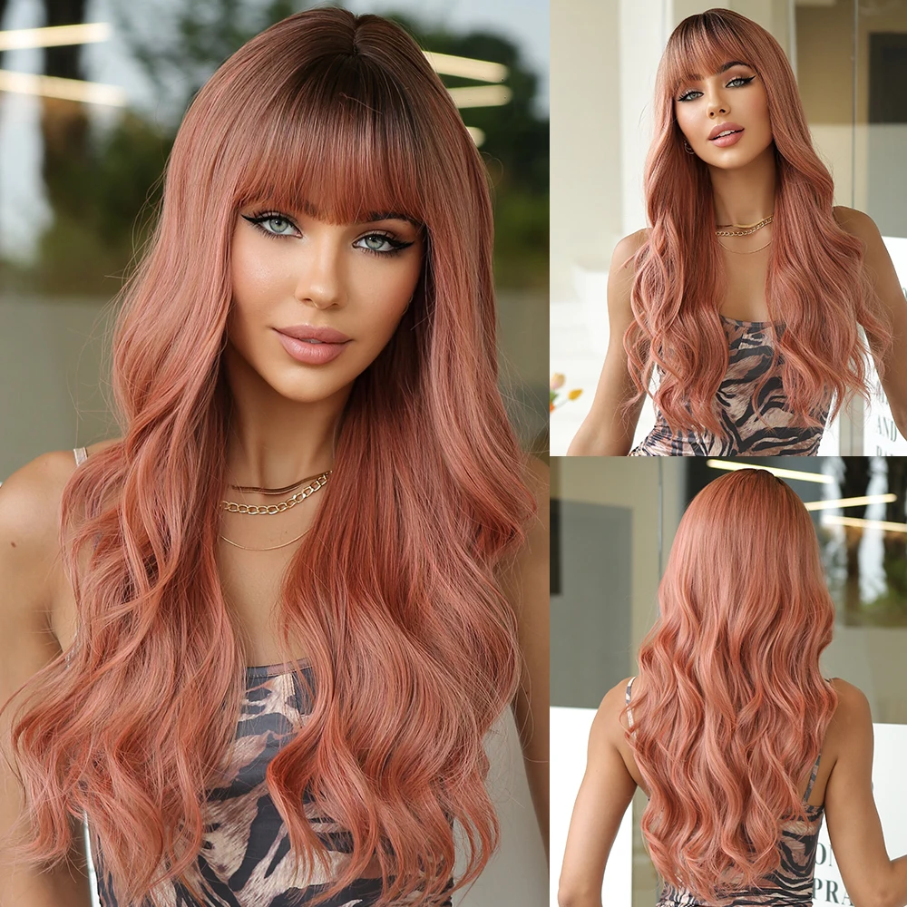 Craftourist Long Ombre Black Pink Wigs Natural Synthetic Cosplay Wavy Wigs For Black Women Middle Part High Temperature Fiber
Craftourist Long Ombre Black Pink Wigs Natural Synthetic Cosplay Wavy Wigs For Black Women Middle Part High Temperature Fiber