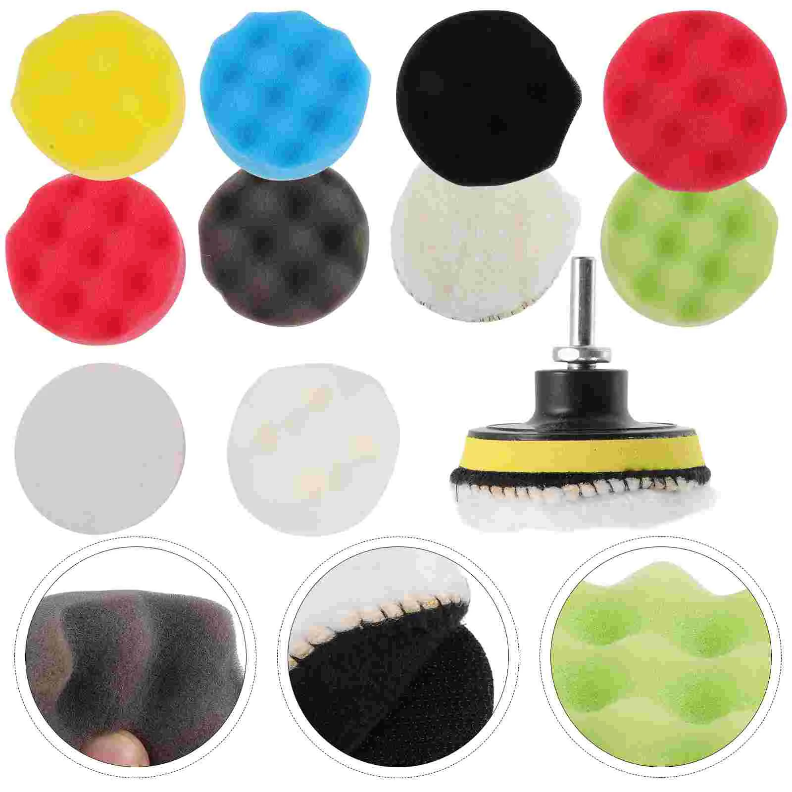 

Polishing Pad Drill Buffer Pads Buffing Car Polisher Wheel Sponge Wax Buffers Polishers Kit