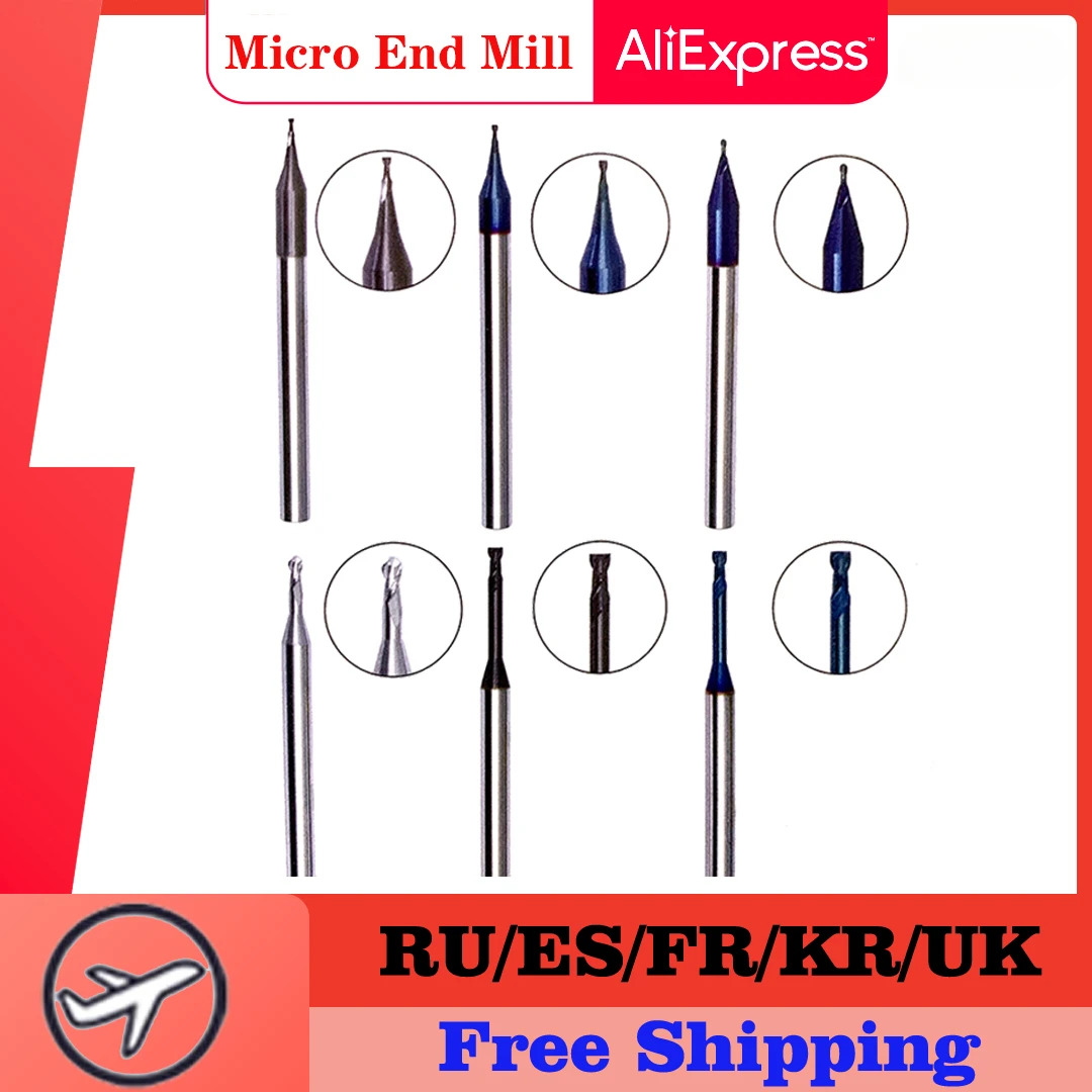 TULX Micro Carbide End Mill Rib Processing Cutter CNC Deep Long Neck Small Diameter 0.2 0.3 0.4 0.5 0.6 0.7 0.8 0.9mm Mini Mill
TULX Micro Carbide End Mill Rib Processing Cutter CNC Deep Long Neck Small Diameter 0.2 0.3 0.4 0.5 0.6 0.7 0.8 0.9mm Mini Mill