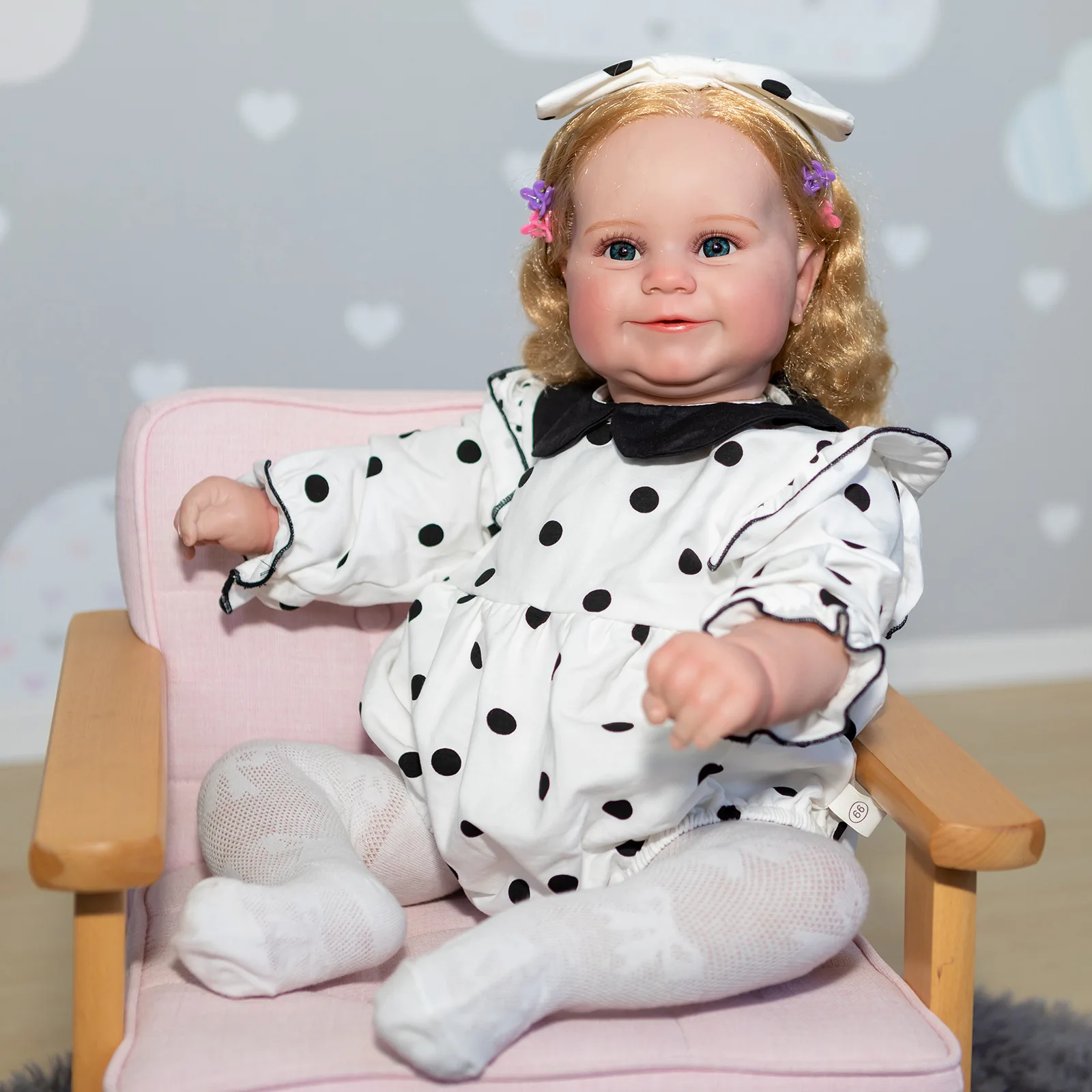 60 CM 3D Paint Skin Cloth Body Silicone Reborn Baby Doll Maddie Girl ToddlerBlood Vessels Bebe Lifelike Art Hand Made
60 CM 3D Paint Skin Cloth Body Silicone Reborn Baby Doll Maddie Girl ToddlerBlood Vessels Bebe Lifelike Art Hand Made
