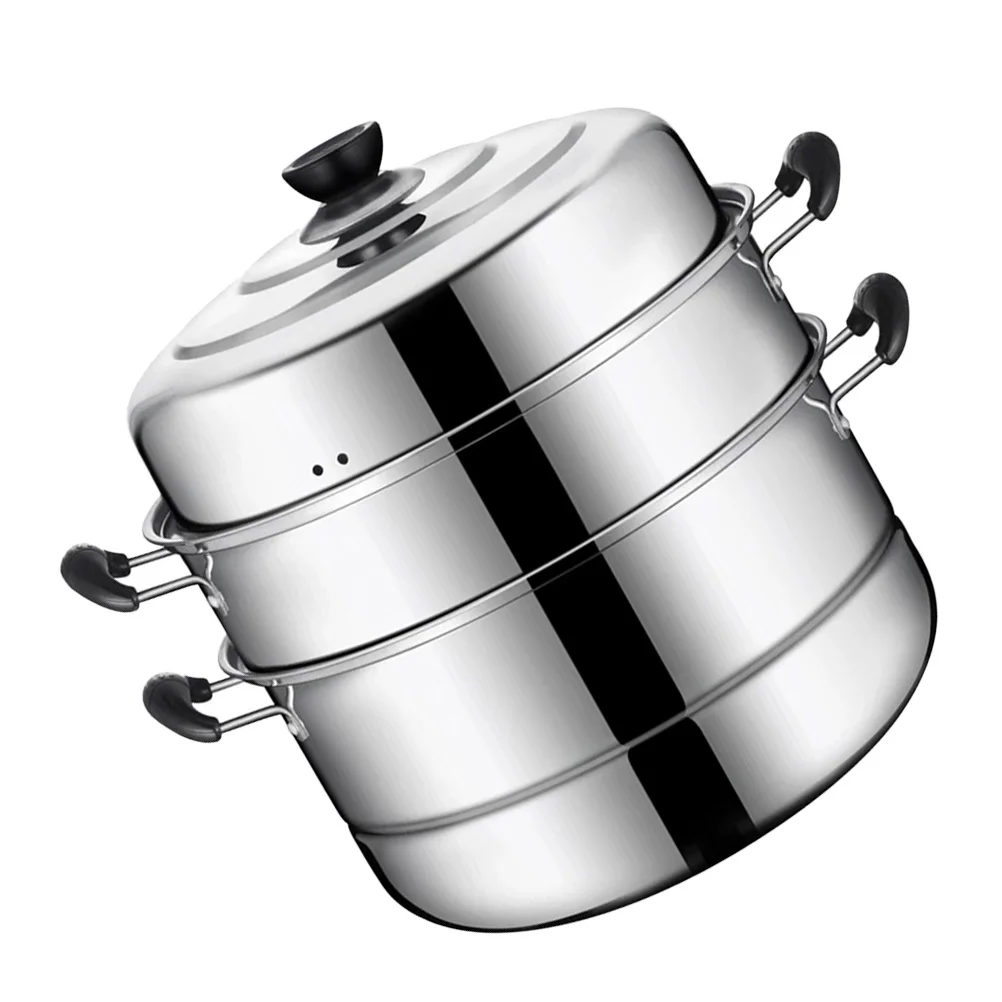 Stainless Steel Steamer Useful Steaming Pot Convenient Kitchen Cookware for Home Stackable Three Layer
Stainless Steel Steamer Useful Steaming Pot Convenient Kitchen Cookware for Home Stackable Three Layer