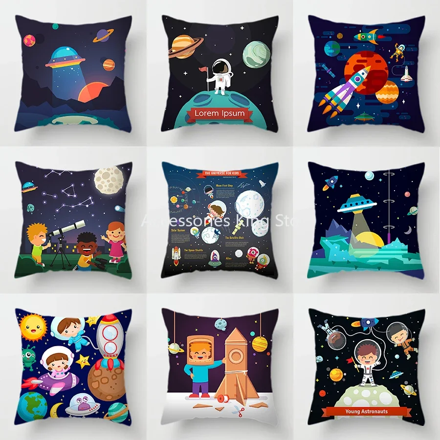 45X45cm Universe for Kids Sofa Decorative Cushions Cover Space Dream Astronaut Alien Throw Pillows Case Living Room Decor Gifts
45X45cm Universe for Kids Sofa Decorative Cushions Cover Space Dream Astronaut Alien Throw Pillows Case Living Room Decor Gifts
