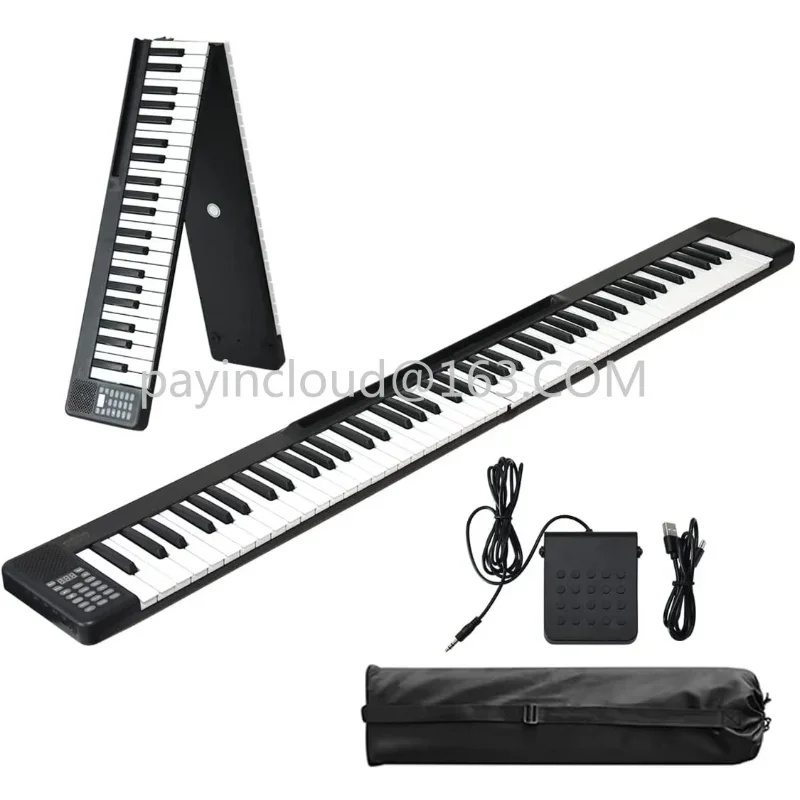 

Splicing Folding Piano 88 Key Portable Piano Smart Heel Playing Electronic Piano Counterweight Dynamic Keyboard