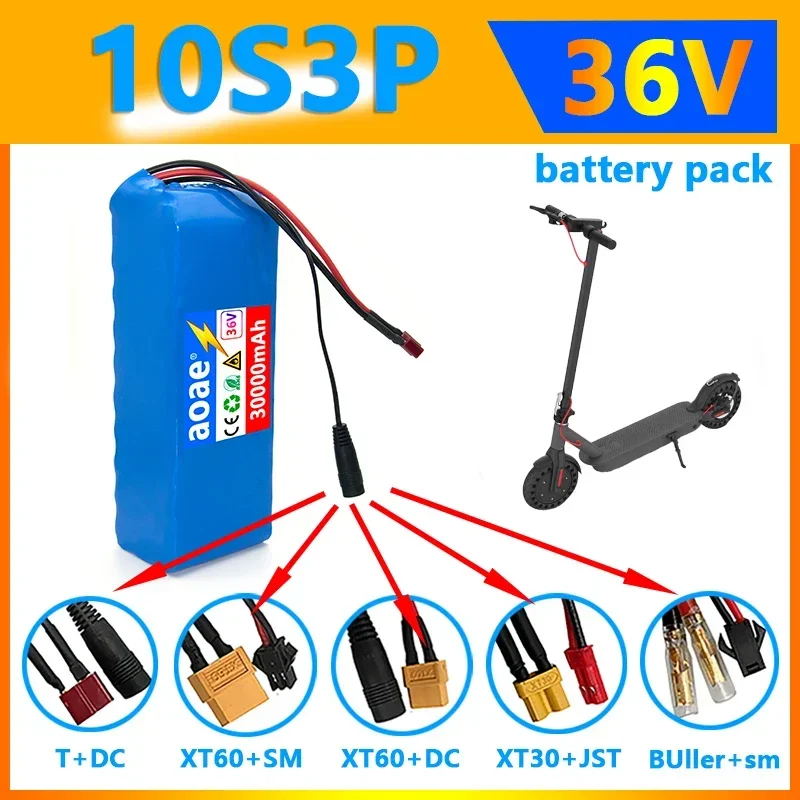 36V AOAE 30000mAh Battery ebike Battery Pack 18650 Li-ion Batteries 10S3P For High Power Electric Scooter Motorcycle Scooter
36V AOAE 30000mAh Battery ebike Battery Pack 18650 Li-ion Batteries 10S3P For High Power Electric Scooter Motorcycle Scooter