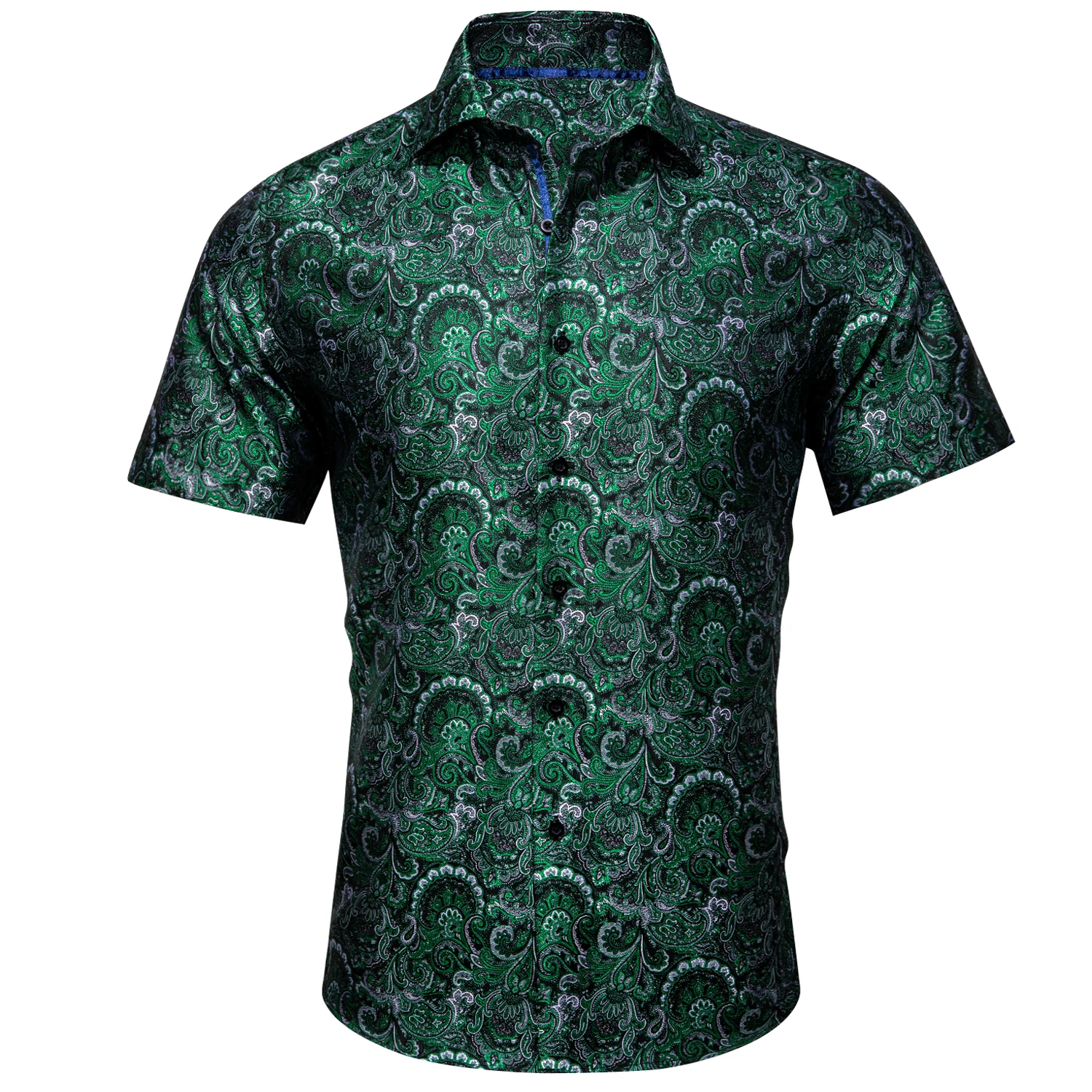 Barry.Wang Luxury Green Paisley Mens Summer Fashion Silk Casual Shirt Stylish Lapel Pattern Short Sleeve Shirt Male Blouse Fit
Barry.Wang Luxury Green Paisley Mens Summer Fashion Silk Casual Shirt Stylish Lapel Pattern Short Sleeve Shirt Male Blouse Fit
