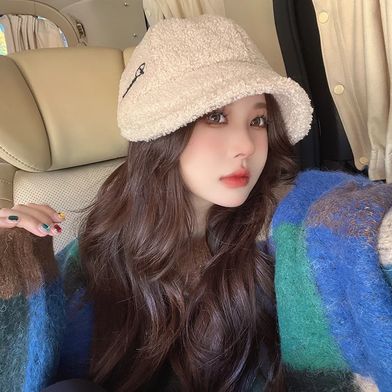 Korean Style Ins Autumn and Winter New All-Matching Fisherman Hat Women's Fashion New Lamb Fur Show Face Small Warm Bucket Hat
Korean Style Ins Autumn and Winter New All-Matching Fisherman Hat Women's Fashion New Lamb Fur Show Face Small Warm Bucket Hat