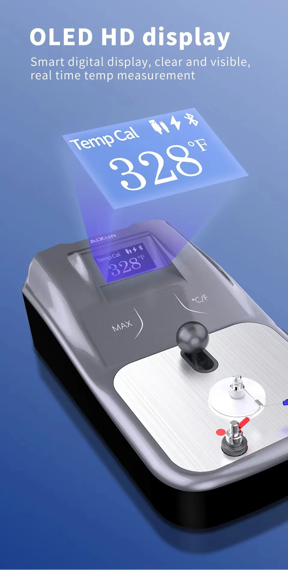 JC Aixun DT01 Digital Temperature Measuring Instrument Use For Hot Air Gun Soldering Iron Tips Temperature Calibration Test
JC Aixun DT01 Digital Temperature Measuring Instrument Use For Hot Air Gun Soldering Iron Tips Temperature Calibration Test