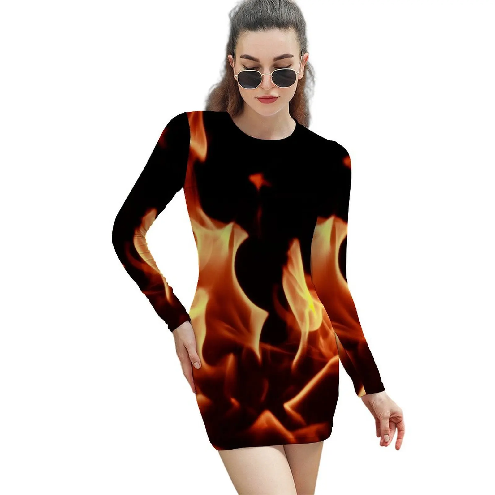 Fire flames effect Long-Sleeved Sheath Dress summer dresses summer dress womens 2024 summer dress women 2024
Fire flames effect Long-Sleeved Sheath Dress summer dresses summer dress womens 2024 summer dress women 2024