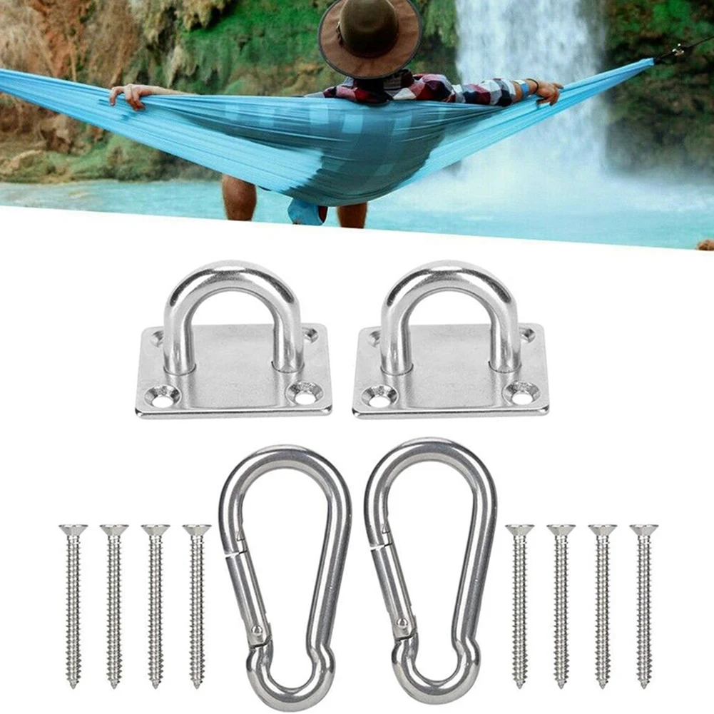 2Pcs Stainless Square Heavy Duty Ceiling Hook Ceiling Ceilings Decks Hardware Multi-Function Hammocks Brackets Hardware Tools
2Pcs Stainless Square Heavy Duty Ceiling Hook Ceiling Ceilings Decks Hardware Multi-Function Hammocks Brackets Hardware Tools