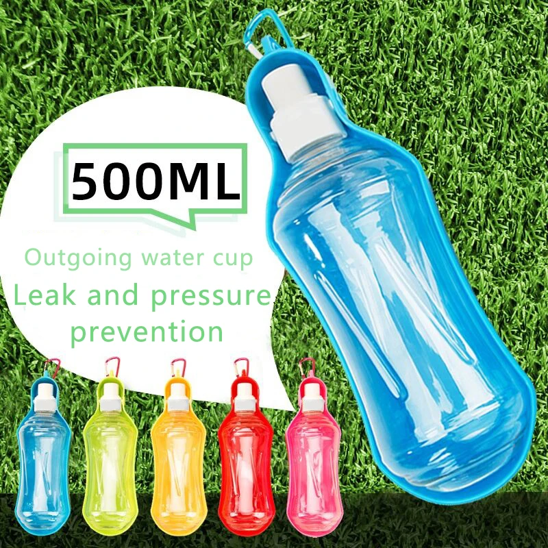 

250/500ML Dog Water Bottle Folding Drinker Plastic Portable Water Bottle Pets Outdoor Travel Drinking Water Feeder Bowl for Dogs