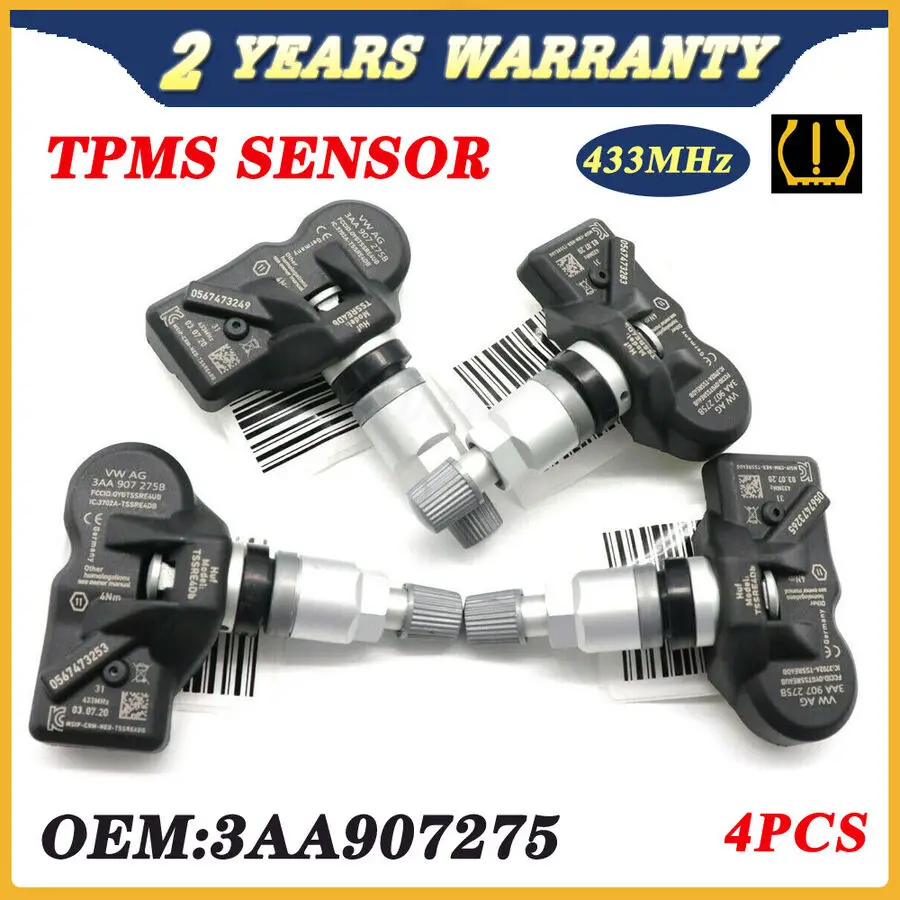 Датчик контроля давления в шинах OEM 3AA907275 TPMS для Volkswagen CC Tiguan, 4 шт.
Датчик контроля давления в шинах OEM 3AA907275 TPMS для Volkswagen CC Tiguan, 4 шт.