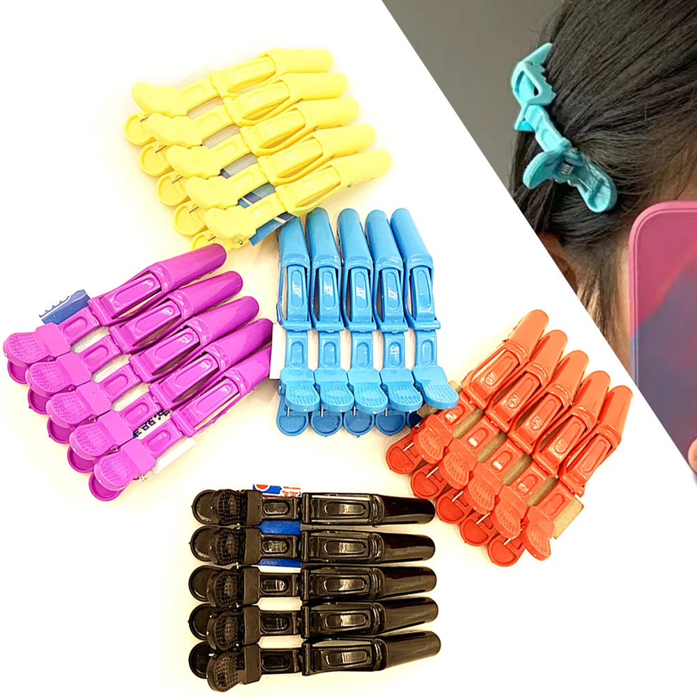 

5Pcs Alligator Hair Clips Pro Barber Hairdressing Clamps Claw Hair Sectioning Clip Crocodile Hairpins Salon Styling Accessories