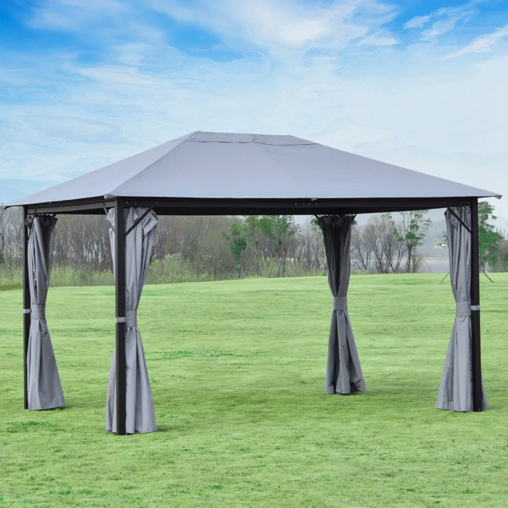 10x13Ft Patio Gazebo Outdoor Yard Canopy Tent Sun Shelter Garden Awnings Steel Gazebos Tents with Mosquito Net Mesh Grey
10x13Ft Patio Gazebo Outdoor Yard Canopy Tent Sun Shelter Garden Awnings Steel Gazebos Tents with Mosquito Net Mesh Grey