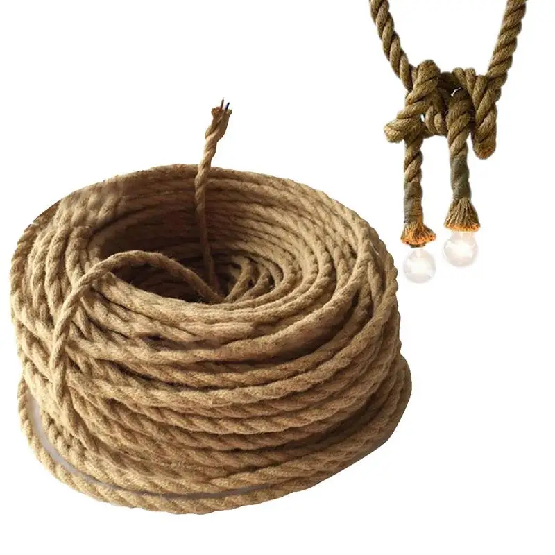 Rope Cover Lamp Cord Retro Light Pendant Electrical Power Cords For Radios Fans Hanging Rope Covers Twisted Lamp Cord For Office
Rope Cover Lamp Cord Retro Light Pendant Electrical Power Cords For Radios Fans Hanging Rope Covers Twisted Lamp Cord For Office