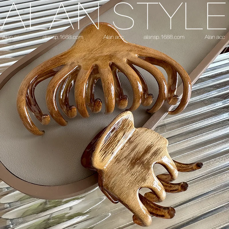 Fashion Hair Clips Wood Grain Hair Claws Clip Head Large Shark Clip Versatile Print Hairpins Retro Female Barrettes Hair Clip
Fashion Hair Clips Wood Grain Hair Claws Clip Head Large Shark Clip Versatile Print Hairpins Retro Female Barrettes Hair Clip