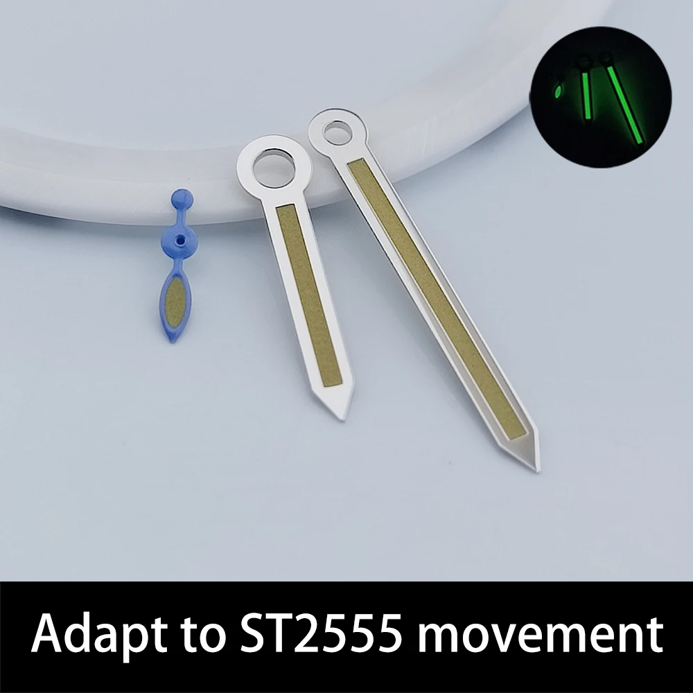 Three needle pointer watch super bright luminous retrofit accessories suitable for ST2555 movement
Three needle pointer watch super bright luminous retrofit accessories suitable for ST2555 movement
