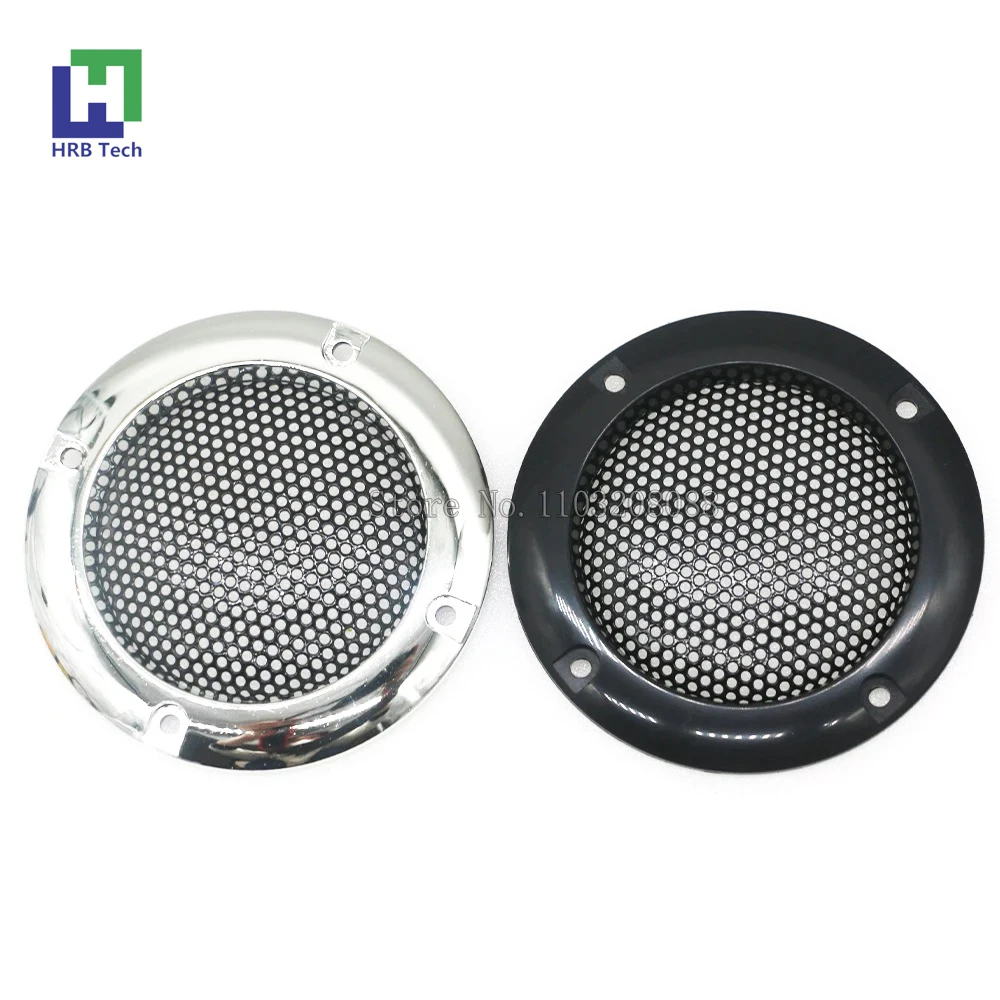 

100pcs 2 Inch 65mm Black / Chrome Silver Round Mesh Woofer Protective Grille Speaker Decorative Circle Arcade Audio Accessories