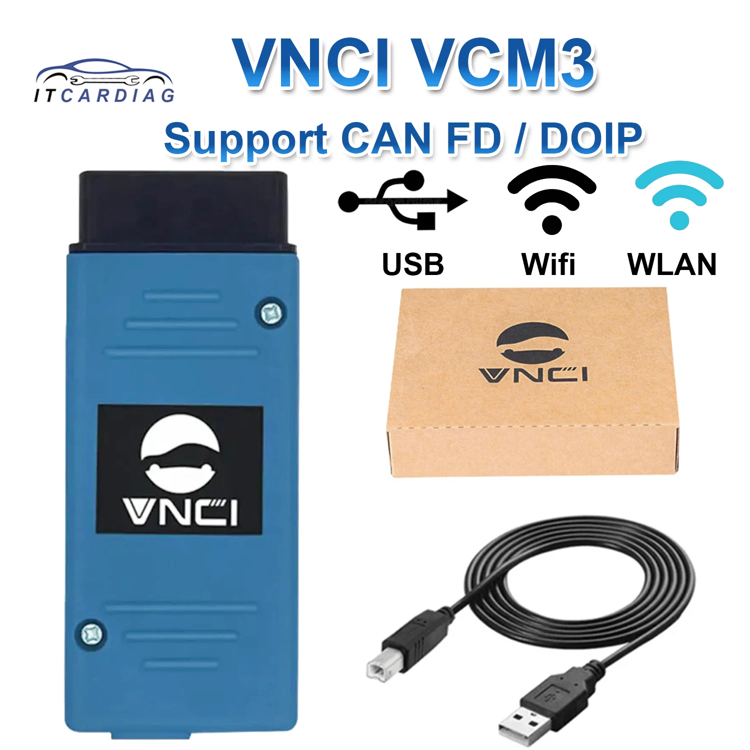 

VNCI VCM3 Car Diagnostic Scanner Supports CAN FD DoIP with USB WIFI LAN connection for for Ford MDI2 from 1996 to 2023 Years