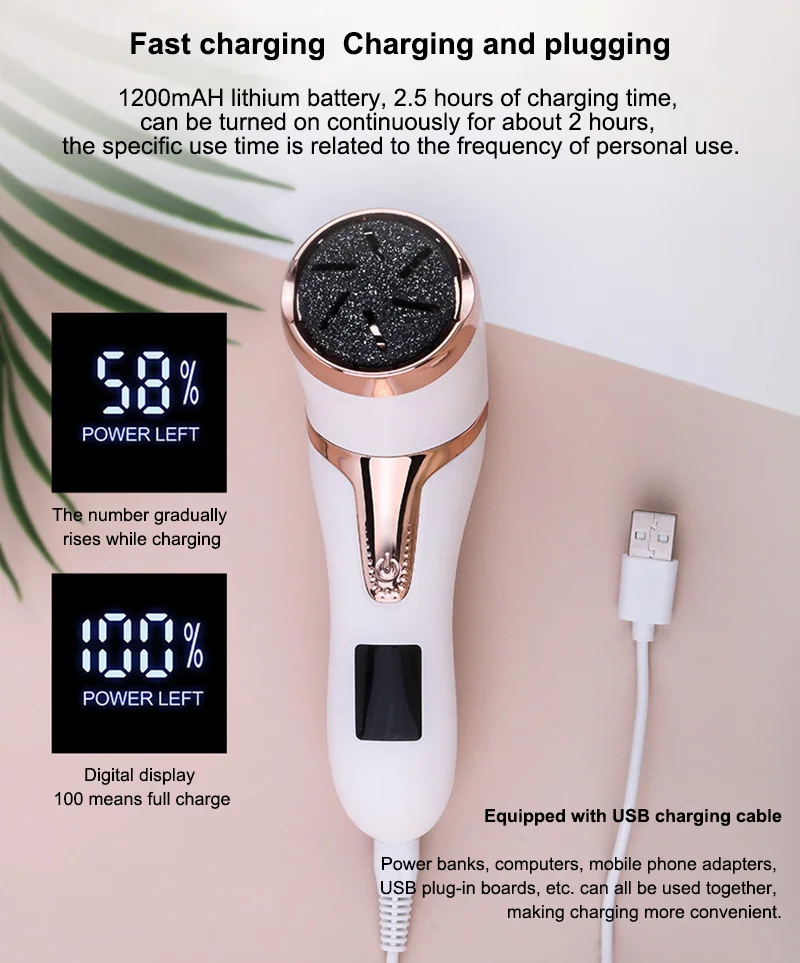 Professional Electric Callus Remover for Feet – Rechargeable Foot Care Kit with 3 Heads, Dander Vacuum Cleaner & LCD Display Professional Electric Callus Remover for Feet – Rechargeable Foot Care Kit with 3 Heads, Dander Vacuum Cleaner & LCD Display