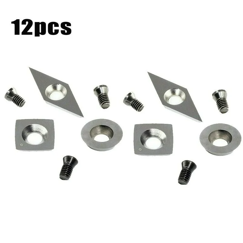 12pcs Carbide Tips Inserts Blades Cutters Knives Replacement Blade Set For Chisel Cutter DIY Wood Turning Lathe Holder Tool
12pcs Carbide Tips Inserts Blades Cutters Knives Replacement Blade Set For Chisel Cutter DIY Wood Turning Lathe Holder Tool