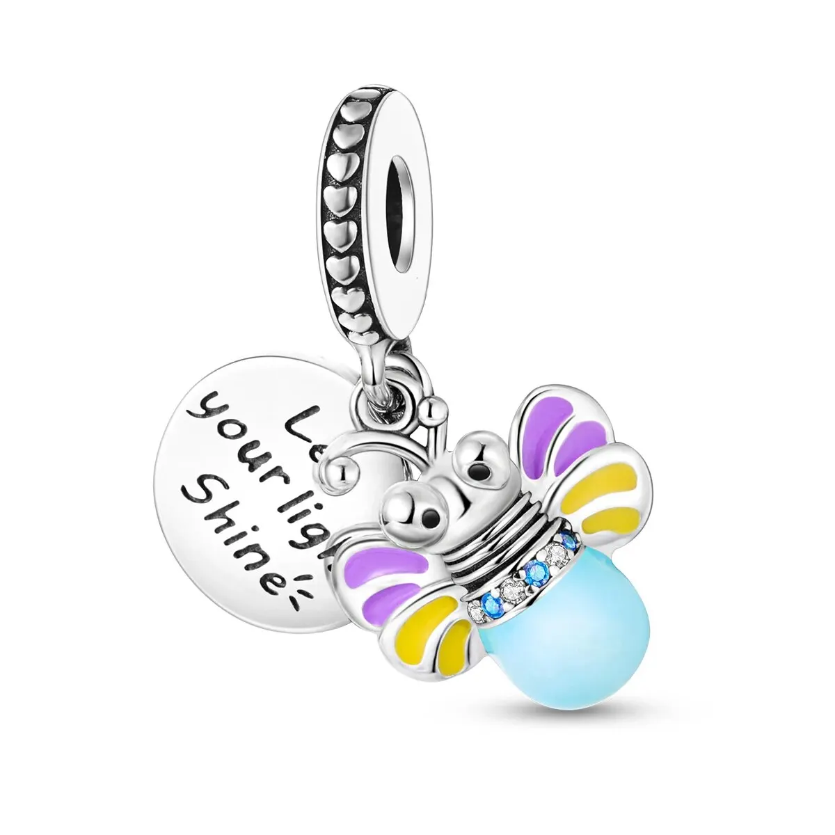 MULA 1PC Silver Plated Charms Firefly Butterfly Flower Fit Original Beads DIY Fashion Jewelry MULA 1PC Silver Plated Charms Firefly Butterfly Flower Fit Original Beads DIY Fashion Jewelry