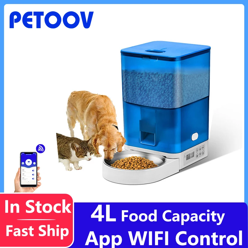 Pet Feeder Automatic 4L Food Capacity Petoov Smart APP WIFI Control For Dog Automatically Dry Food Dispenser Stainless Bowl
Pet Feeder Automatic 4L Food Capacity Petoov Smart APP WIFI Control For Dog Automatically Dry Food Dispenser Stainless Bowl
